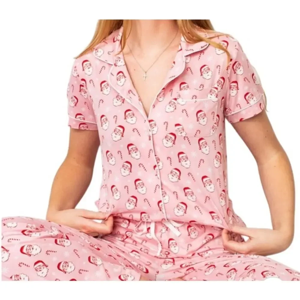 The Royal Standard Girl's Medium 8-9 Candy Cane Cutie Shirt Pants Scrunchie Set